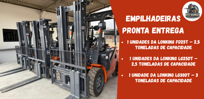 Chegada de empilhadeiras