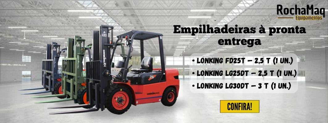 Chegada de empilhadeiras